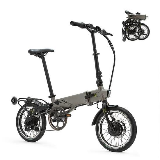 Elektro-Faltrad Supra 4.0+ Titanium grey | 16-Zoll-Räder | Reichweite 90 km