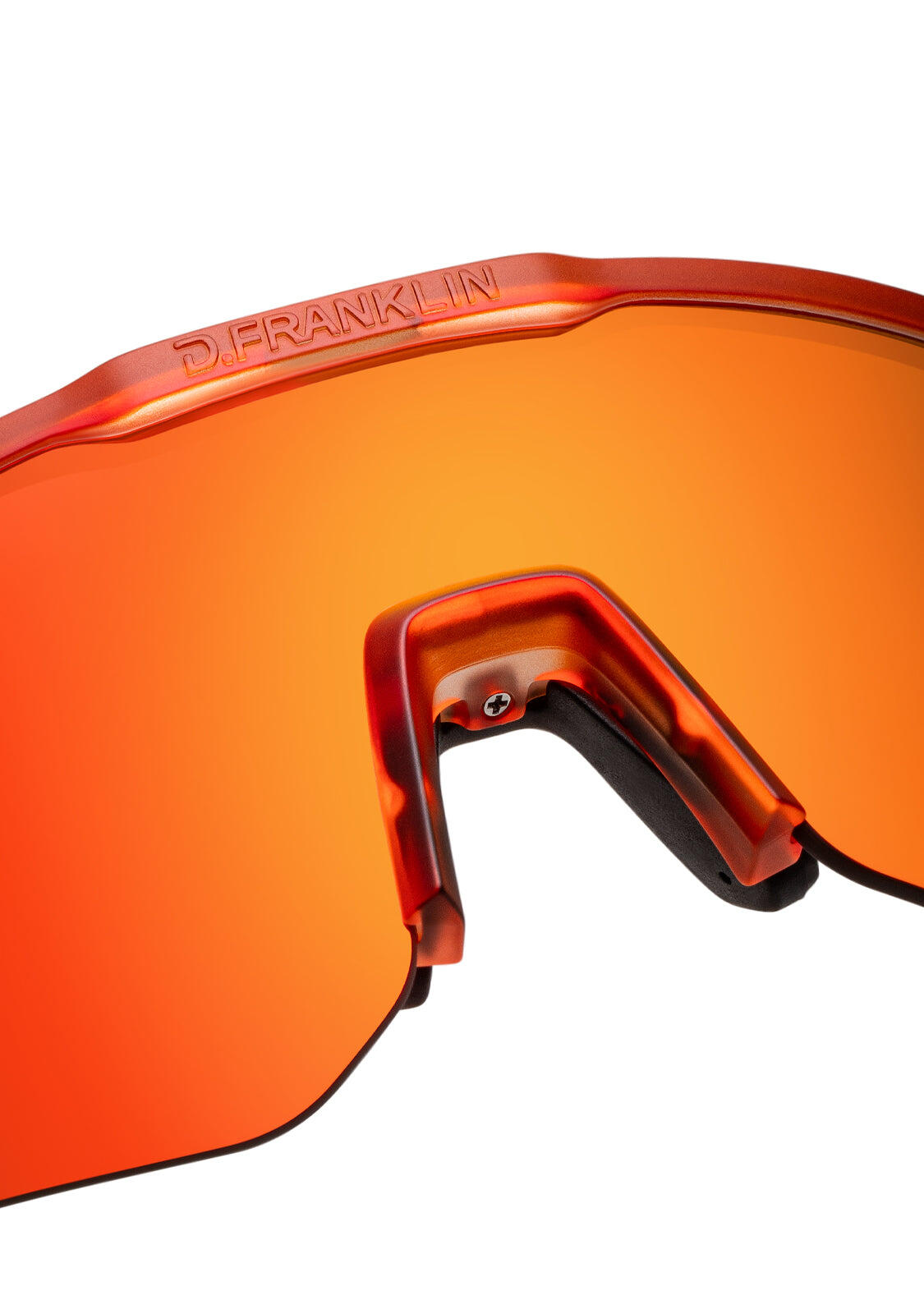 Gafas De Sol Deportivas Ciclismo Running D. Franklin Hurricane Fifty Grad Rojo 3/5