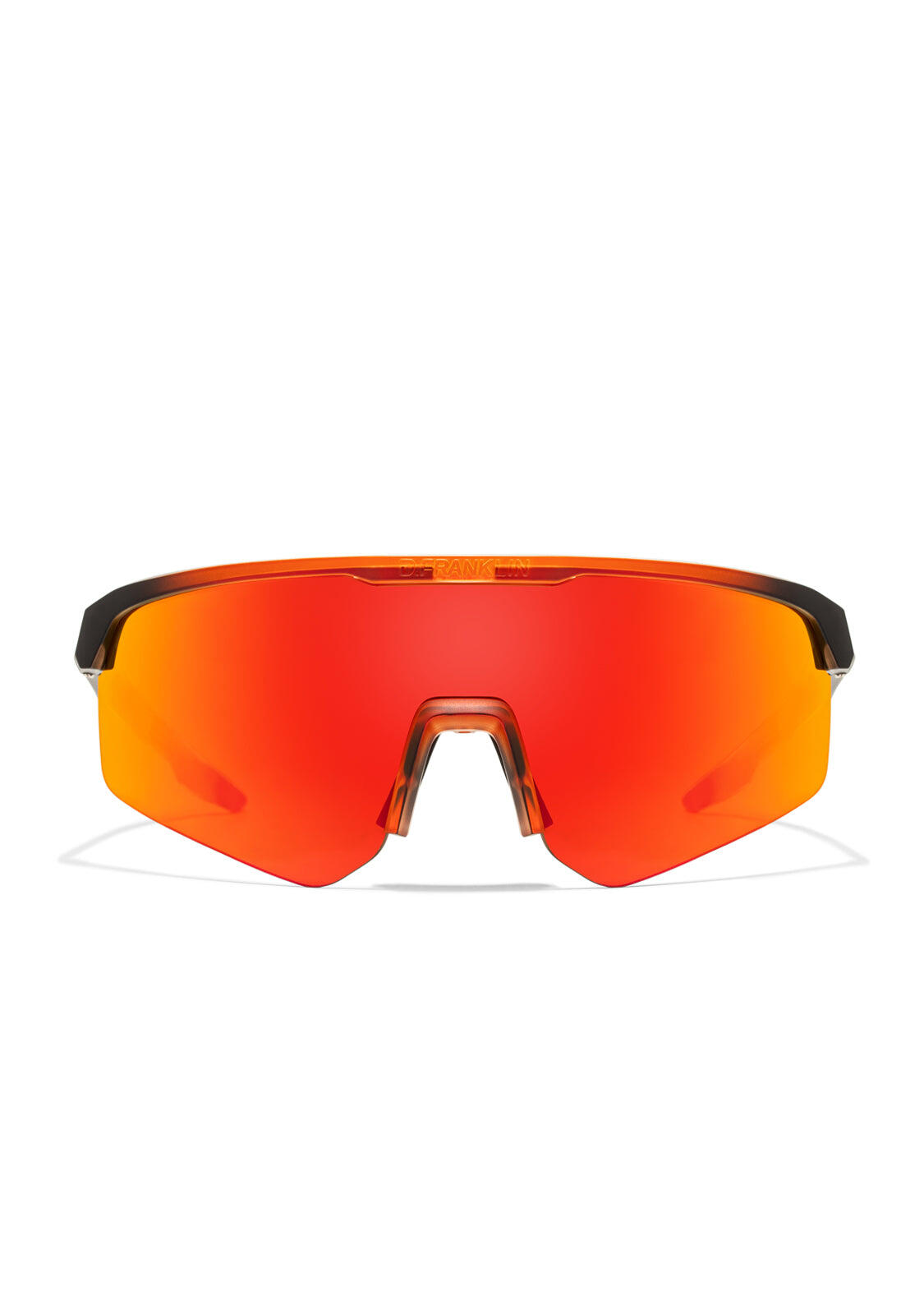 Gafas De Sol Deportivas Ciclismo Running D. Franklin Hurricane Fifty Grad Rojo 2/5