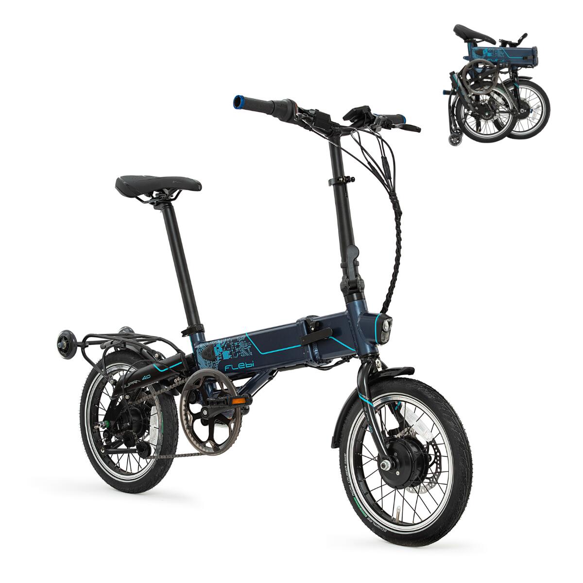 FLEBI Opvouwbare elektrische fiets Supra 4.0+ Tech navy | 16” | Actieradius 90 km