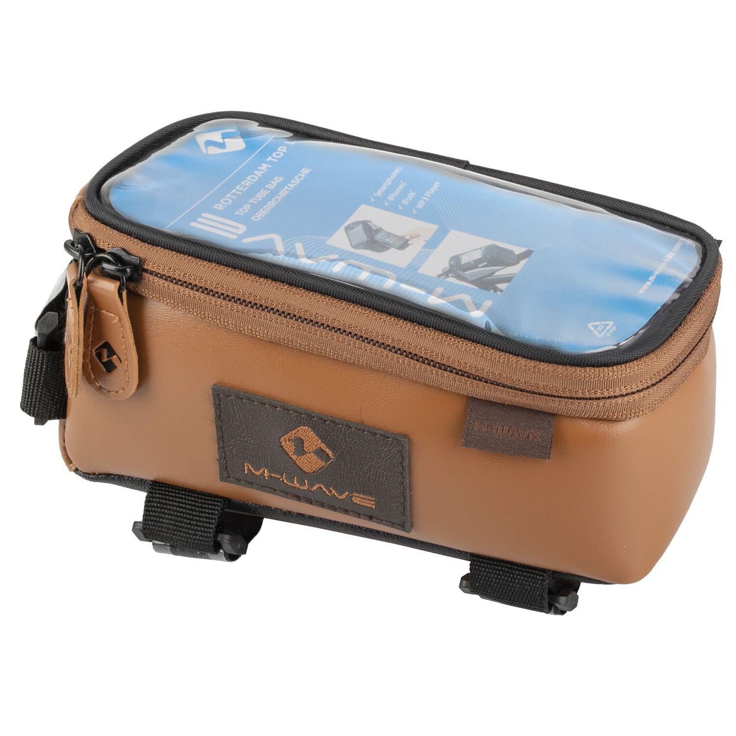 Bolsa de tubo superior m-wave rotterdam top xl le smartphone marrom