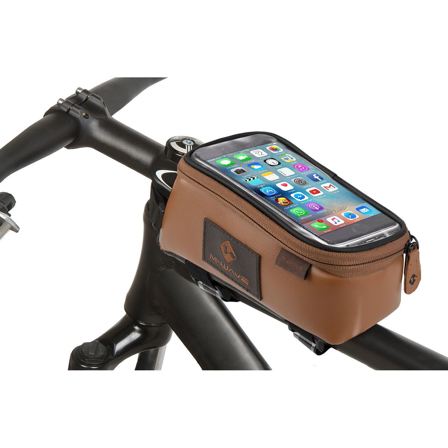 Sacoche de cadre supérieur M-WAVE Rotterdam Top XL LE Smartphone marron 2/3