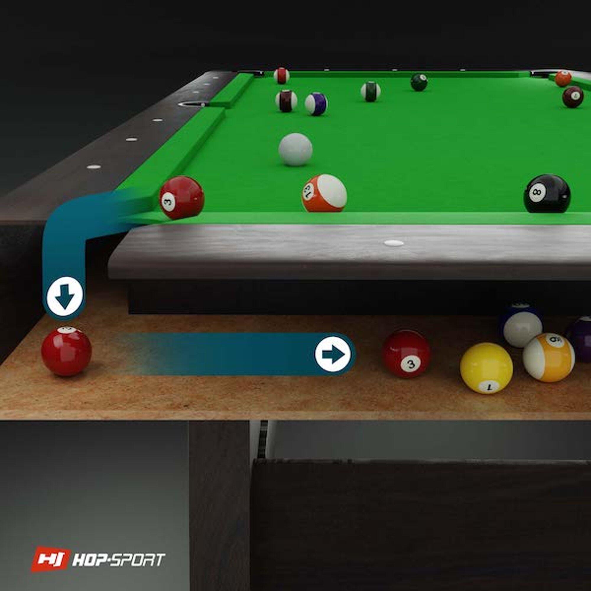 Stół bilardowy spływowy Vip Extra 8FT z nakładką ping-pong blat 7/7