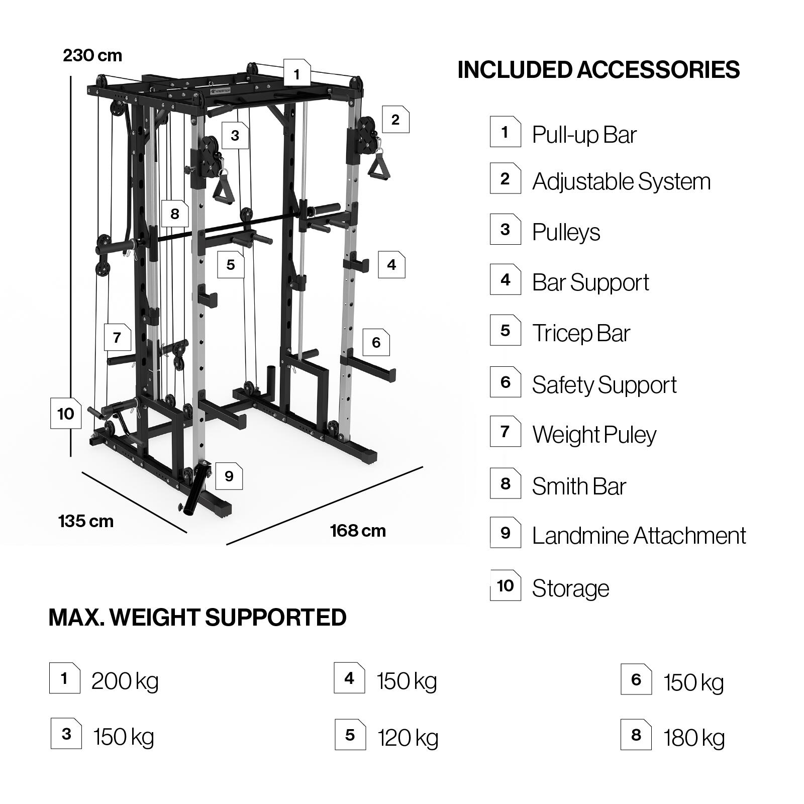 Smith Machine S5000 Fitness Tech 2/8