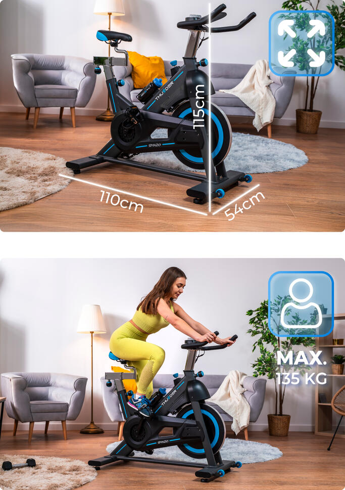 Rower mechaniczny spinningowy Thunder SPINZO