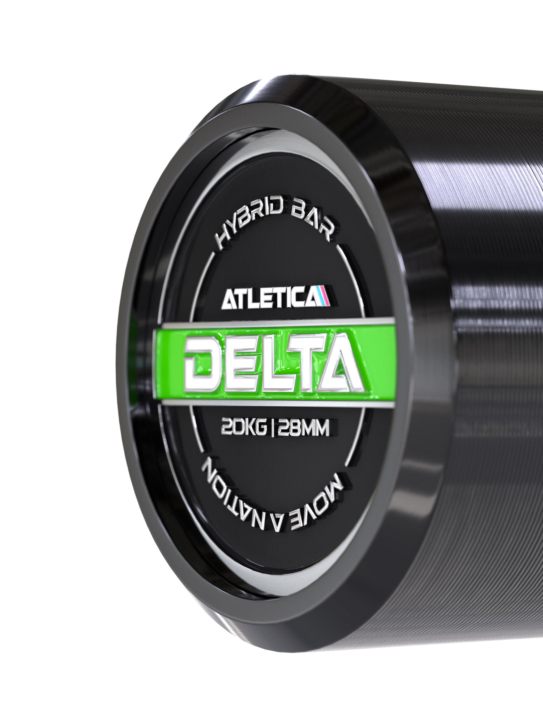 Langhantel | Delta | Electric Green | 20kg | IPF- & IWF-Markierungen 3/7