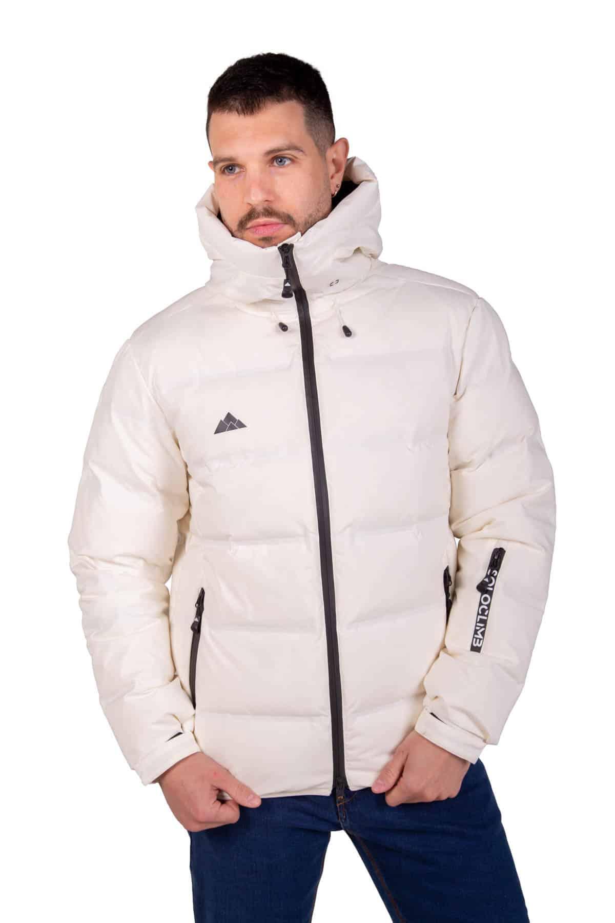 SOLO CLIMB Casaco De Penas Wendigo para Homem Térmica e Impermeável Branco