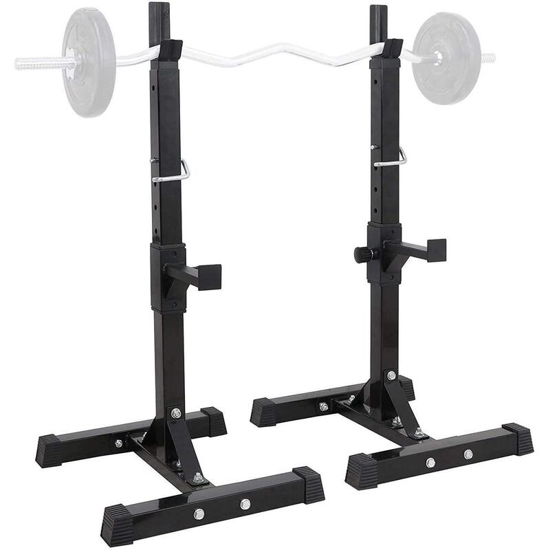 Squat Rack Développé/Squat Noir Fitness Tech