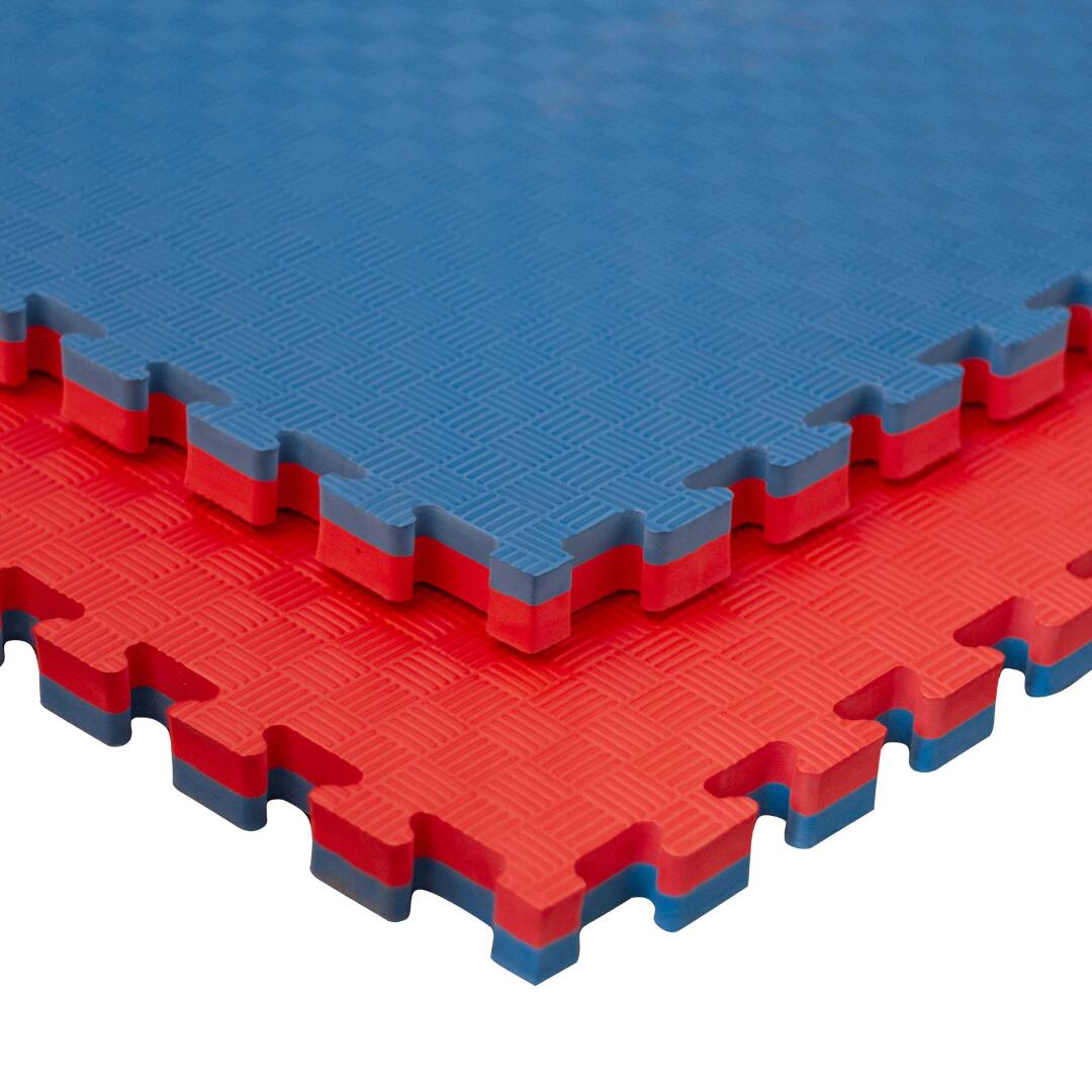 Set 5 Tatami Profissional Puzzle 100x100x4cm Azul/Vermelho - Fitness Tech 2/7