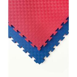 Set 5 Tatami Puzzle Fitness Tech Professionnel 100x100x4 cm Bleu et Rouge