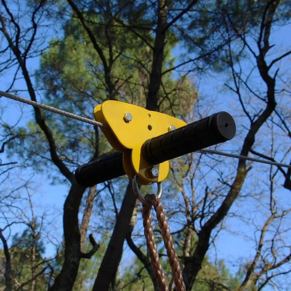 Tyrolienne Indiana 28m - kit complet pour jouer en toute sécurité 4/8