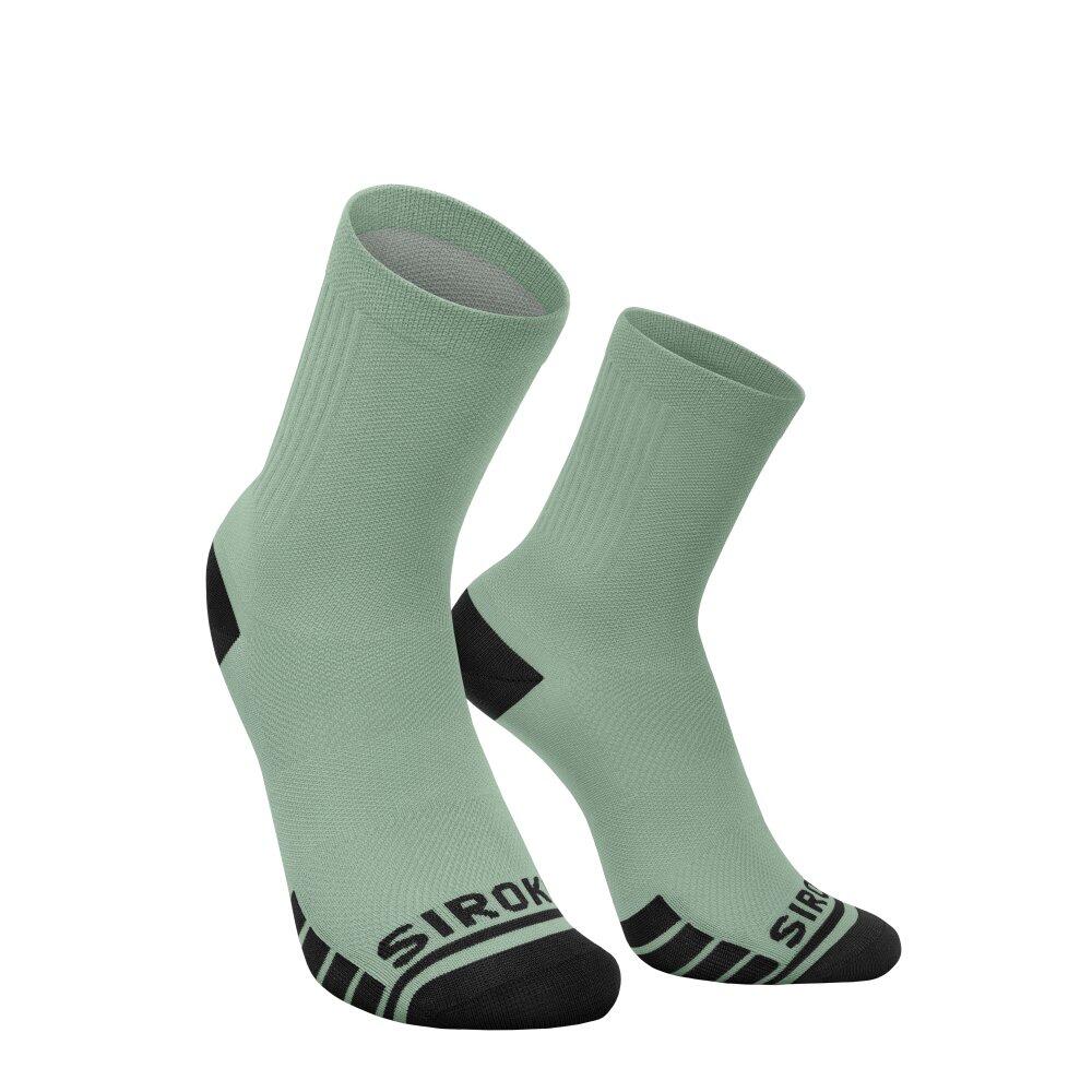 Meias para gravel ciclismo homem e mulher gs1 green verde