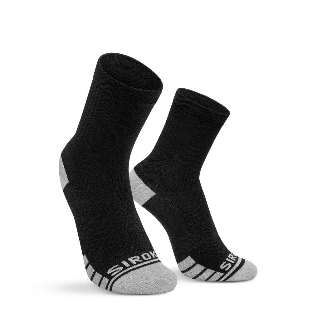 Meias para gravel ciclismo homem e mulher gs1 black preto