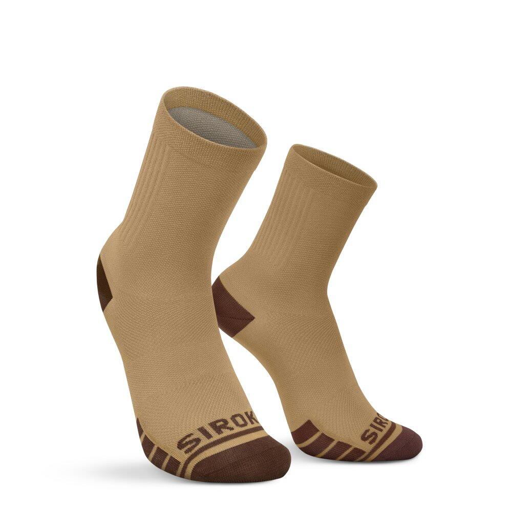 Men & Women Cycling Gravel socks GS1 Mustard Brown