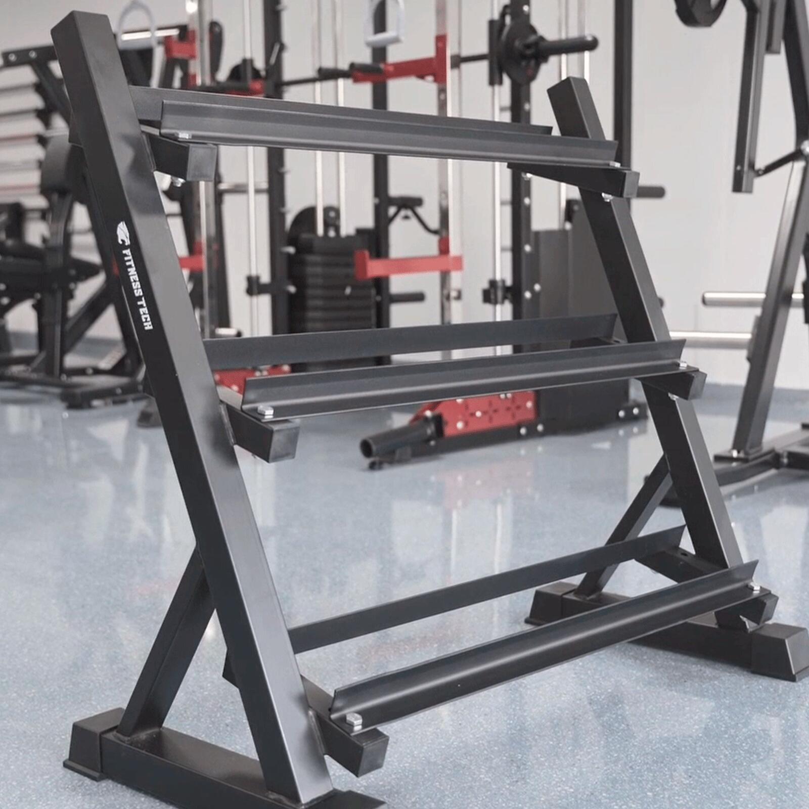 Set Mancuernas Hexagonales 2,5kg a 20kg - 8 Pares Fitness Tech 7/8