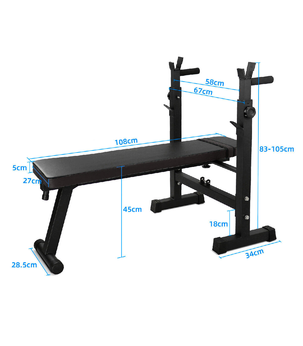 Press Banca Musculación Reclinable Fitness Tech 4/7