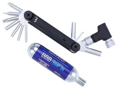 Bbb royalfold multitool met co2-opzetstuk (14 functies)