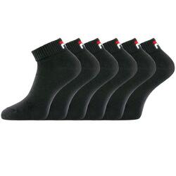 Lot de 6 paires de chaussettes Quarter homme F9300 Noir