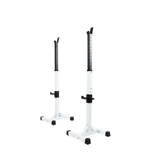 Squat Rack Développé/Squat Blanc Fitness Tech