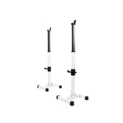 Squat Rack Développé/Squat Blanc Fitness Tech
