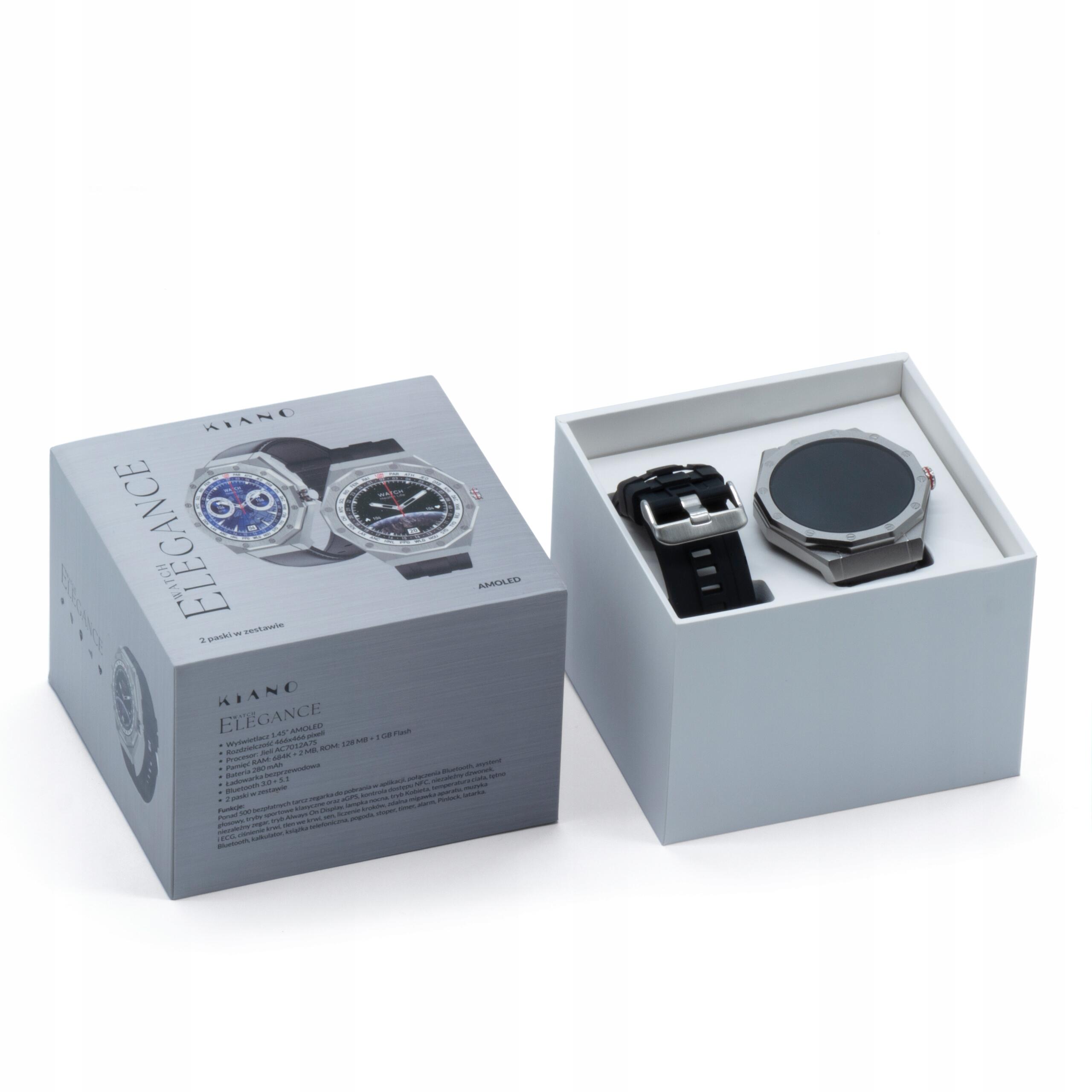 Smartwatch Kiano Elegance Silver, argento, Bluetooth, NFC, modalità sportive 3/5