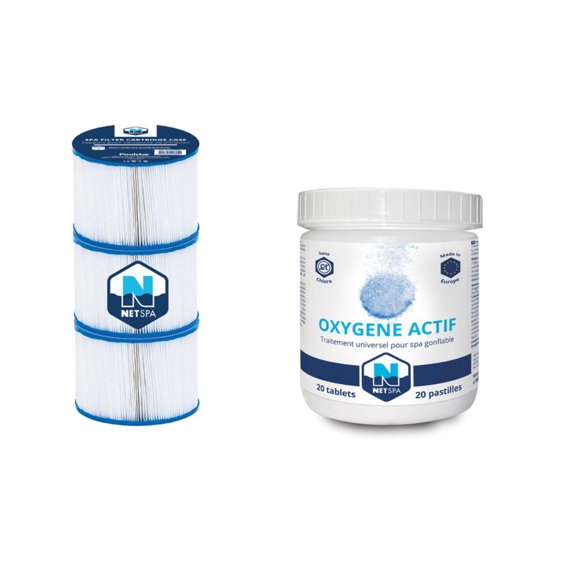 Kit acessórios spa Netspa: Filtração e Oxigênio ativo