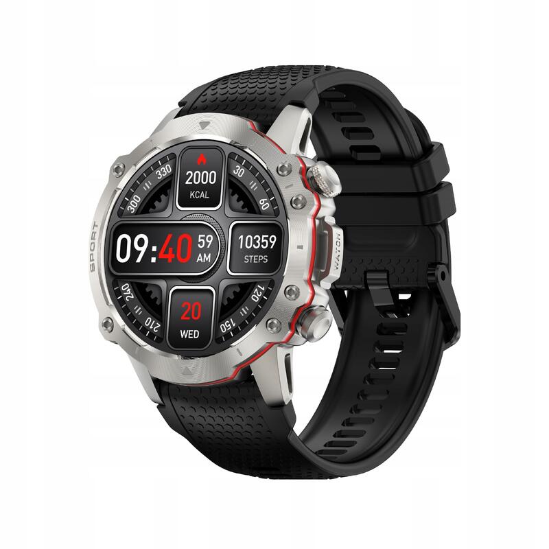 Montre intelligente Kiano Watch Sport Silver, argentée pour homme