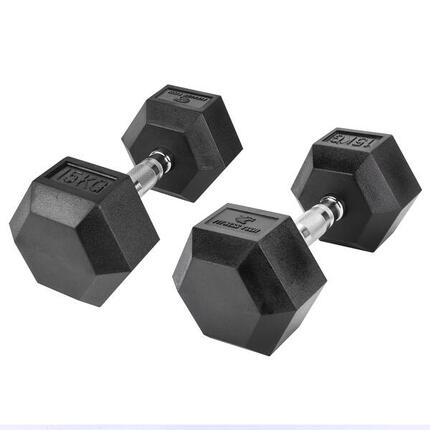Haltères hexagonales 15kg Fitness Tech Set 2 Unités