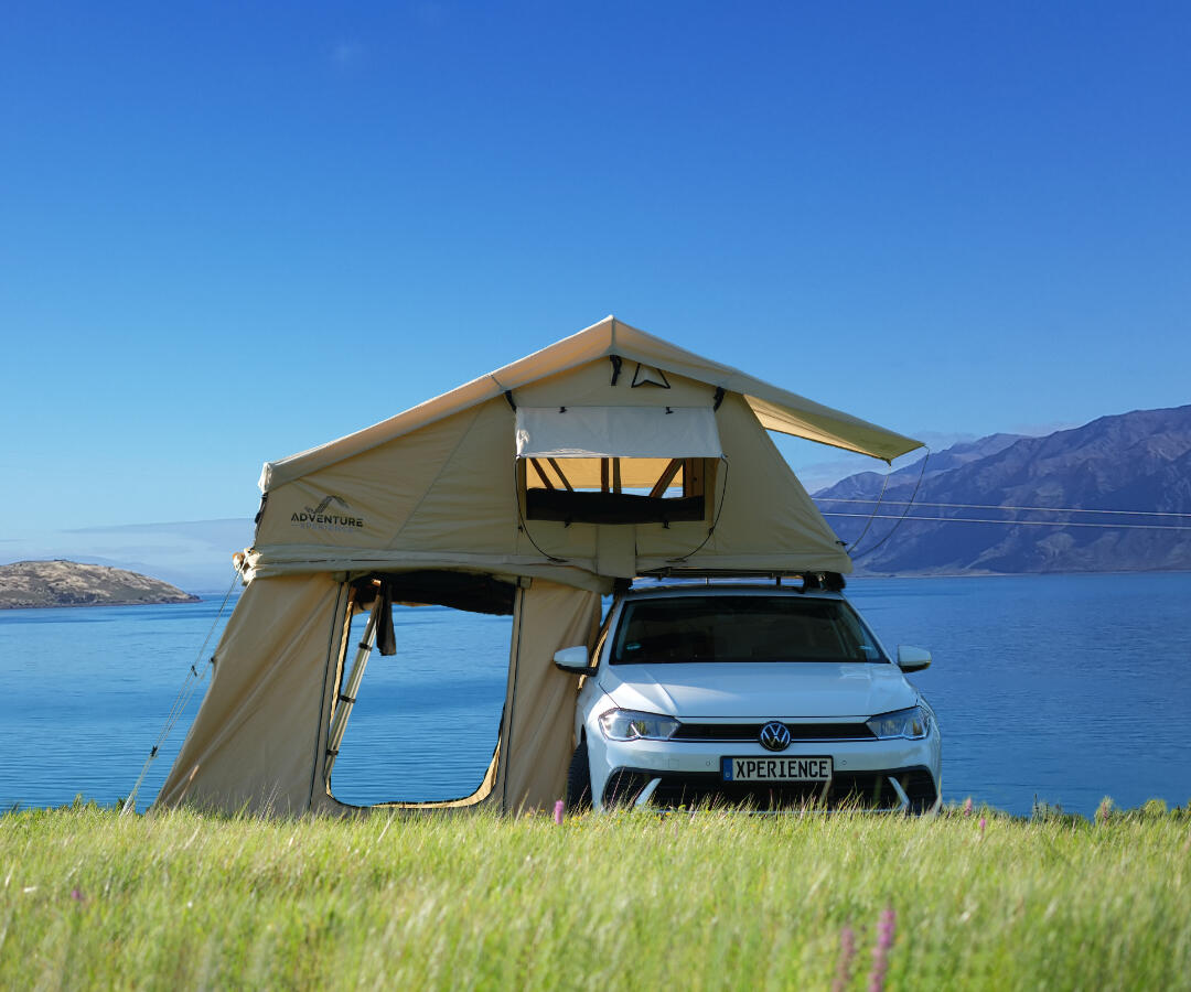 ADVENTURE XPERIENCE AdventureFamily160 Dachzelt inkl. Vorzelt, 160x240 cm Matratze, für 3-4 Pers.