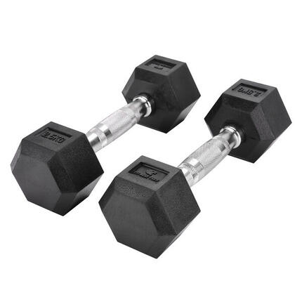 Haltères hexagonales 2,5kg Fitness Tech Set 2 Unités