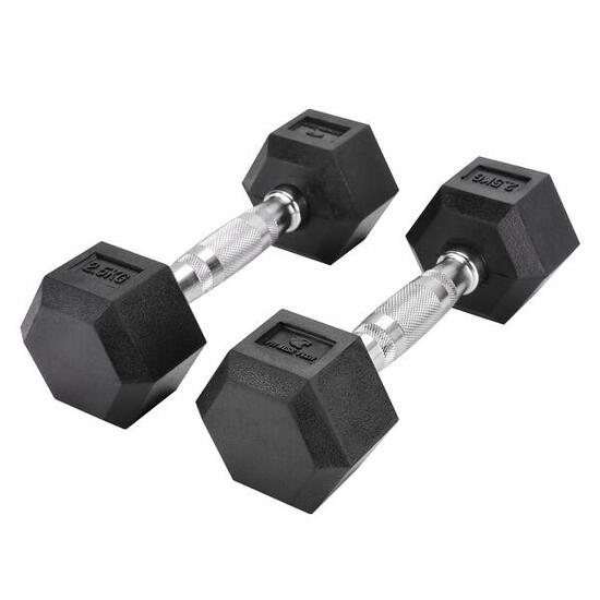 Haltères hexagonales 2,5kg Fitness Tech Set 2 Unités