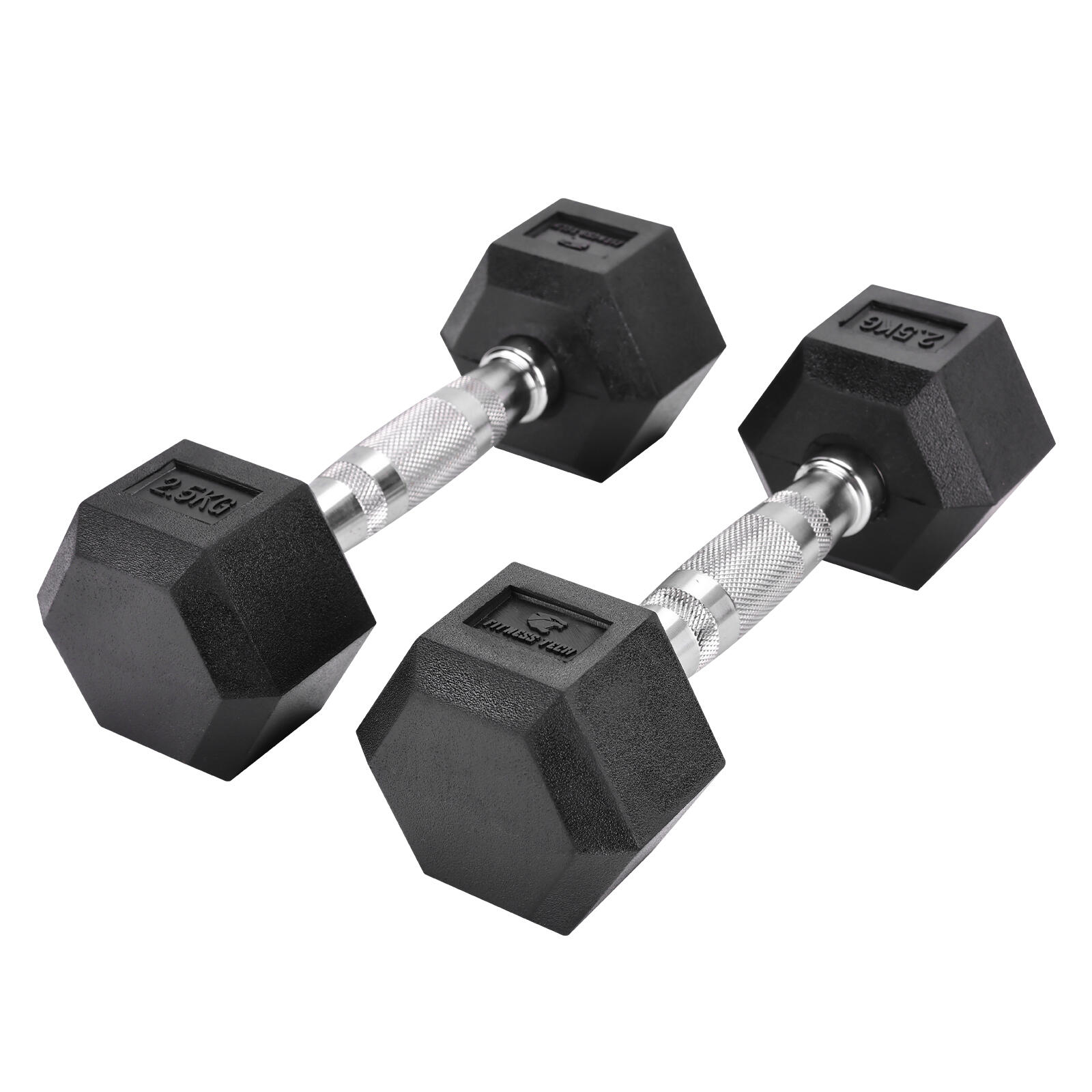 Halteres Hexagonais 2,5kg Fitness Tech – Conjunto com 2 Unidades