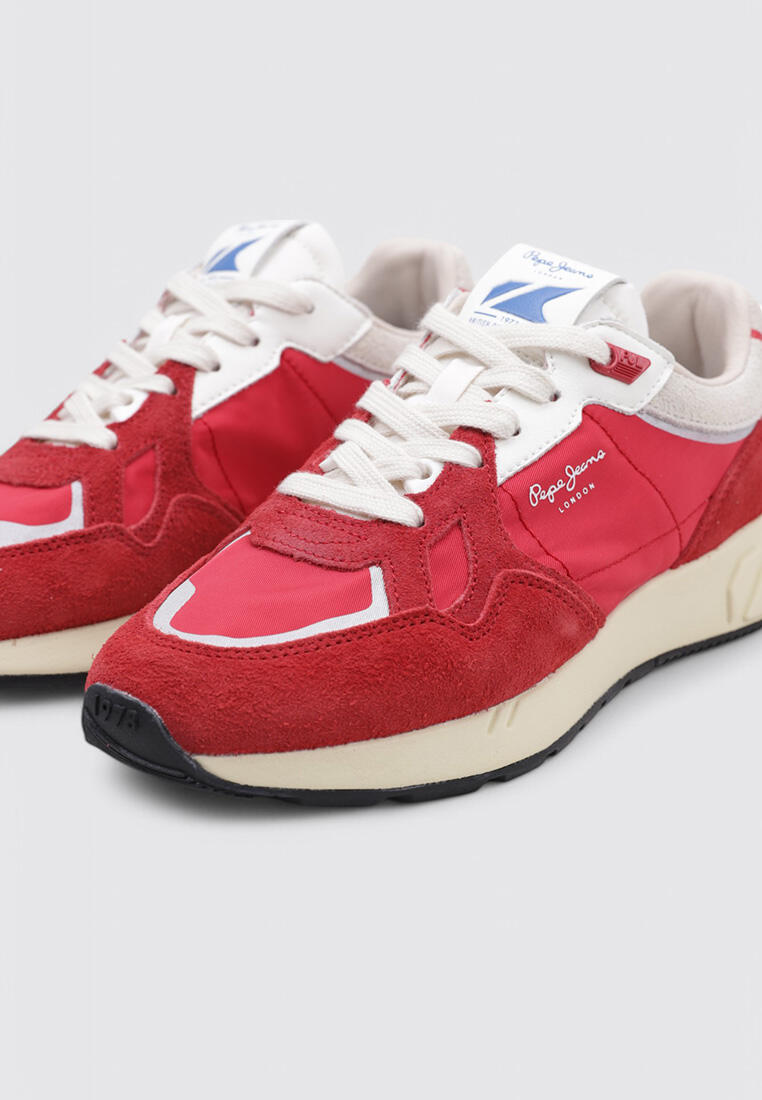 Chaussures Deportivas Mujer Pepe Jeans MARLON DIVIDED W Rouge 3/4