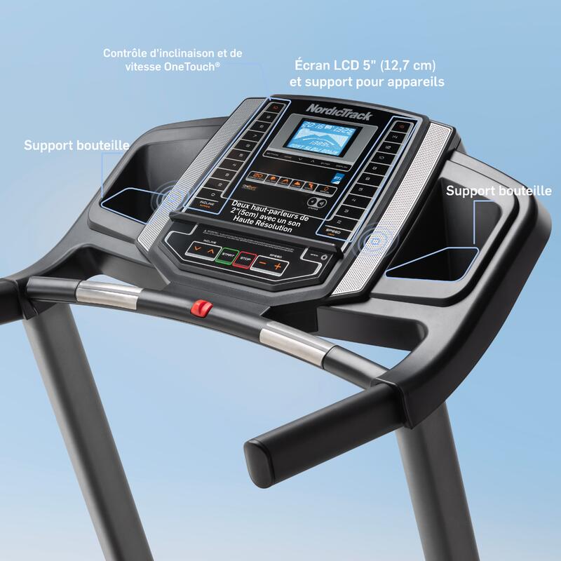 Běžecký pás NordiTrack pro běh a chůzi s 5“ displejem a úsporným designem