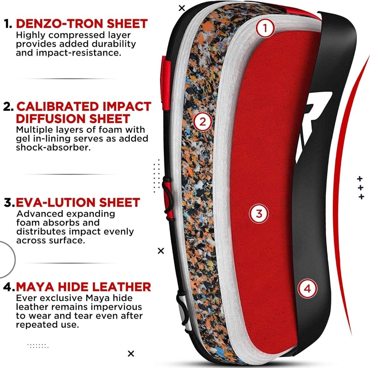 Gebogener Thai Pad APR-T1 RDX Rot – 1 Stück 7/7