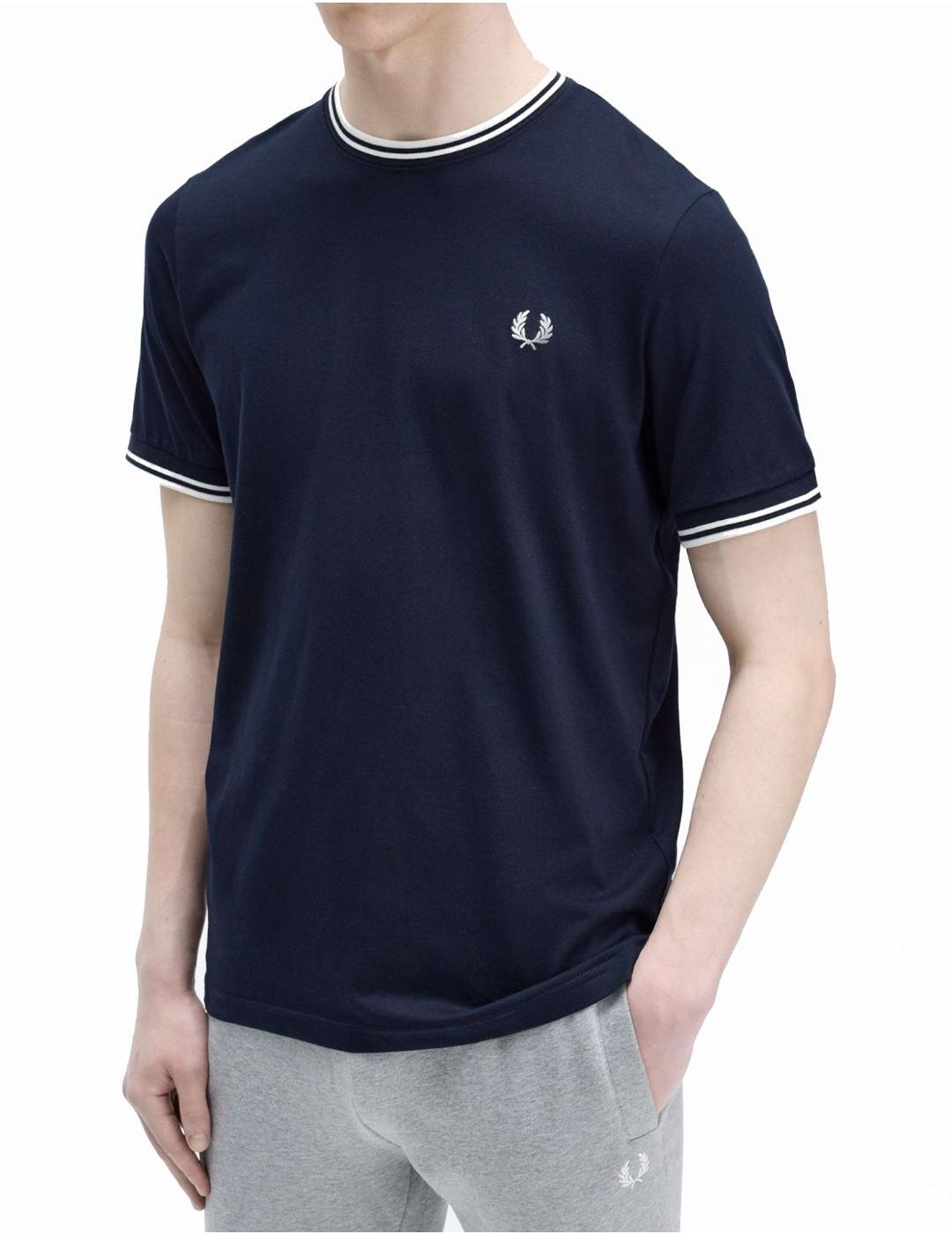 T-shirt pour homme Fred Perry Twin Marine 7/7
