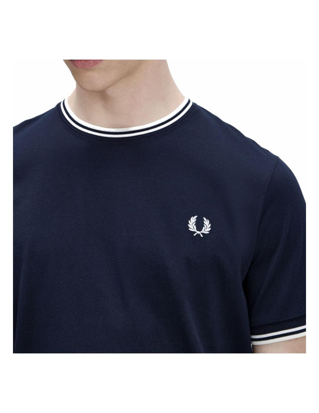 T-shirt pour homme Fred Perry Twin Marine 4/7