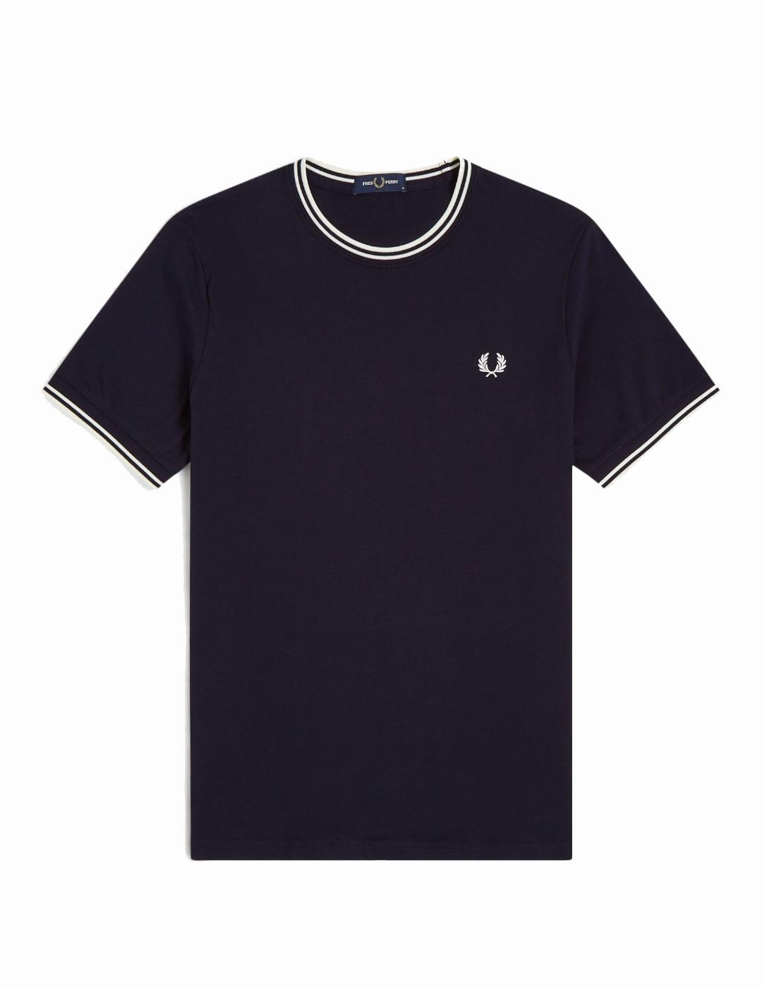 T-shirt pour homme Fred Perry Twin Marine 5/7