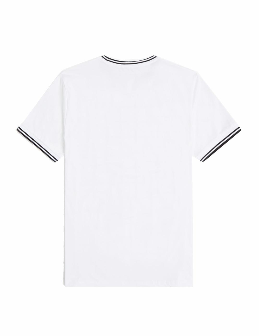 T-shirt Fred Perry Modèle M1588fp Couleur Blanc 6/6