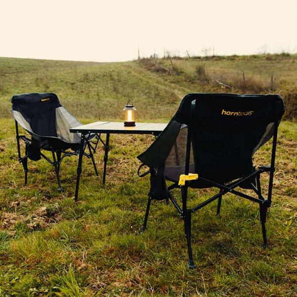 horntools Campingtisch faltbar kompakter Rolltisch höhenverstellbar 4/7