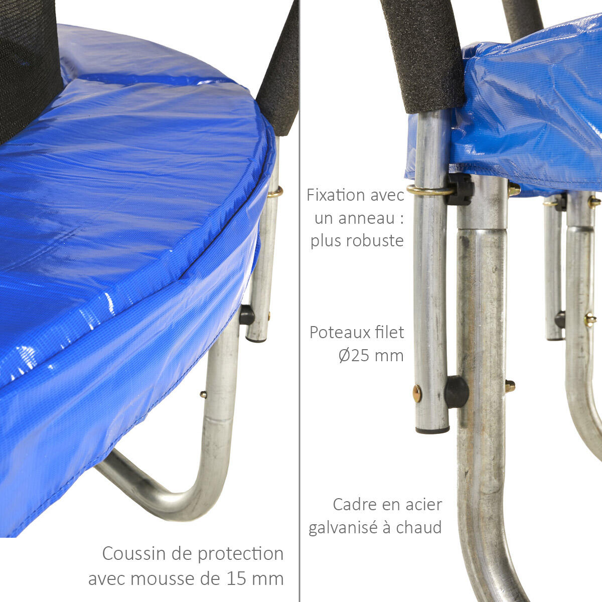 VENTE-UNIQUE - Trampolino Con Rete Di Sicurezza Interna, Scaletta - Foto 3