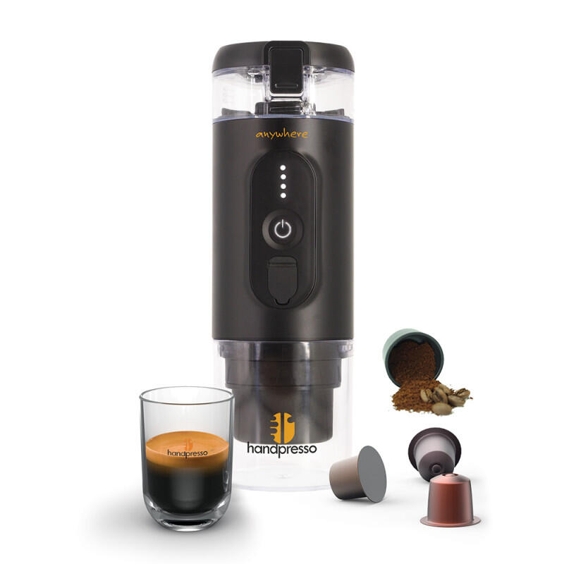 Handpresso E-Presso – cestovní kávovar s baterií a ohřevem vody kdekoliv