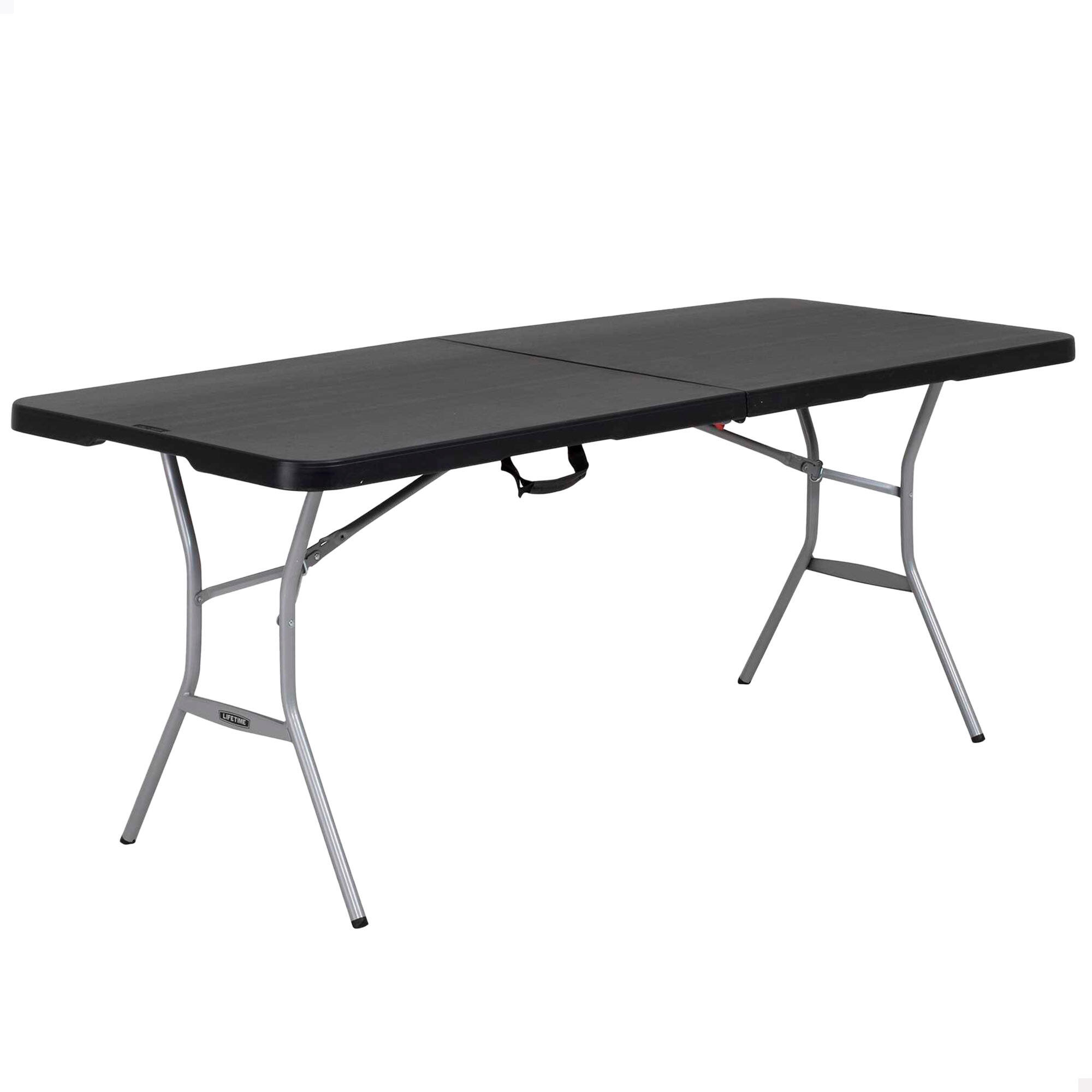 LIFETIME Lifetime Mesa dobrável retangular 183x76 cm preta