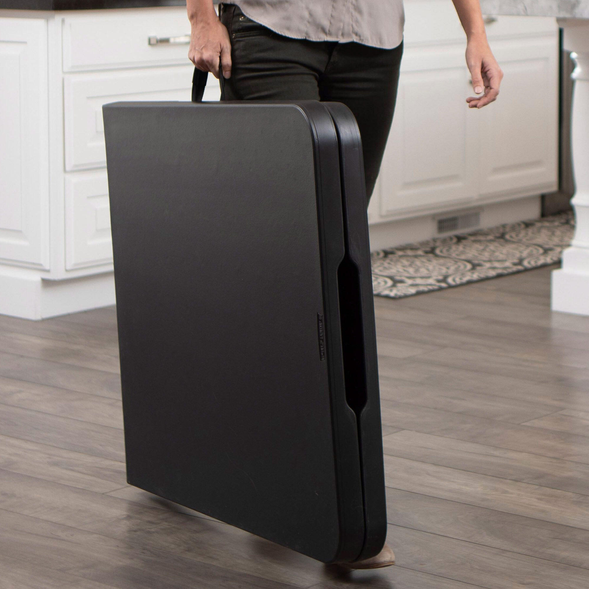 Lifetime Mesa plegable rectangular 183x76 cm negra 2/7