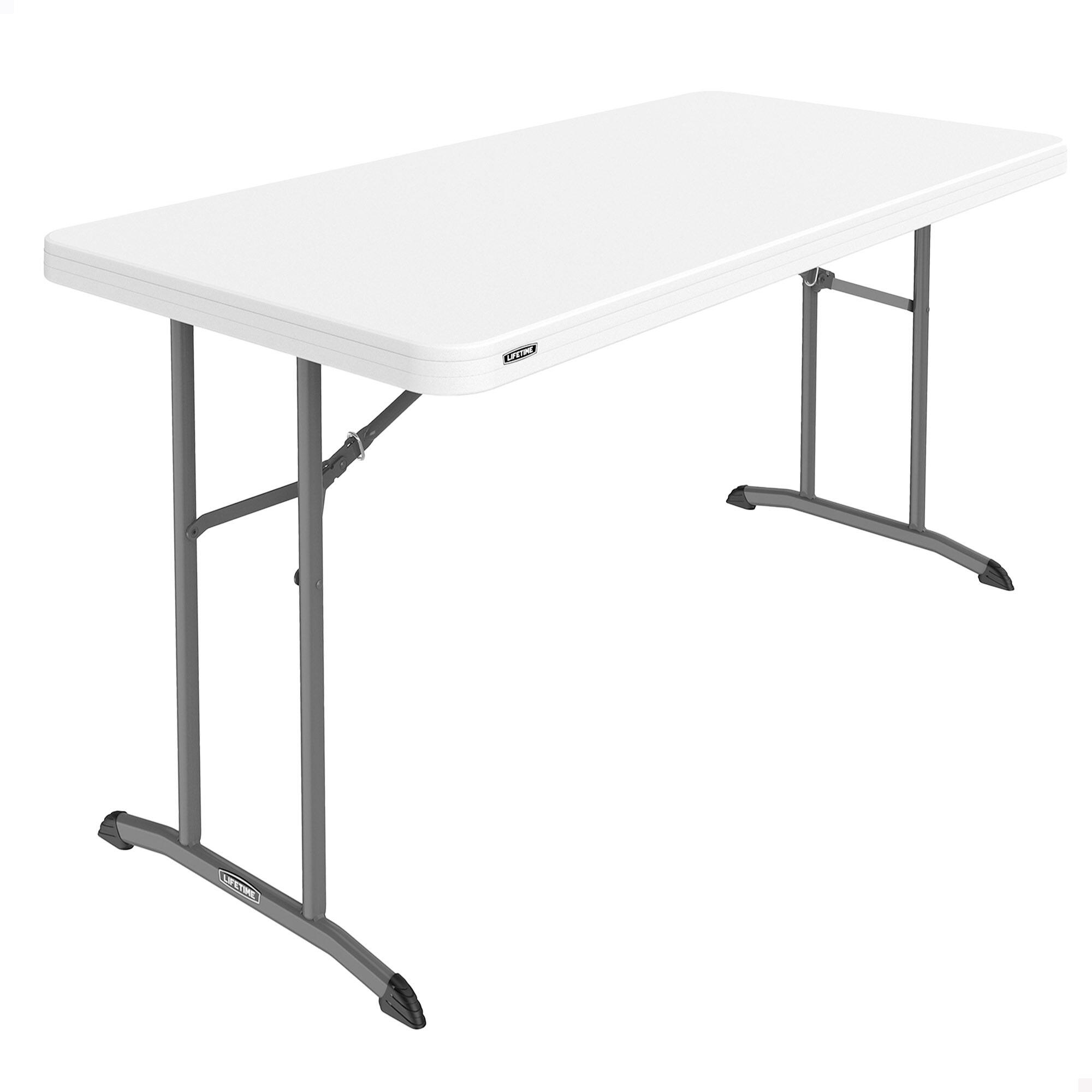 LIFETIME Lifetime Mesa patas abatibles rectangular 152x76 cm blanca