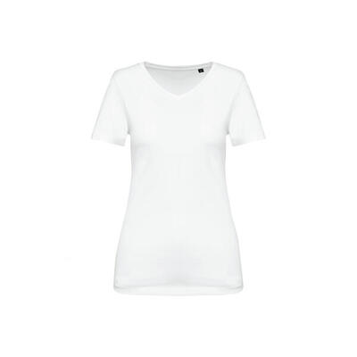 Dames t-shirt met suprima v-hals kariban premium