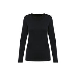 T-shirt manches longues suprima col V femme Kariban Premium