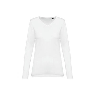 suprima Langarmshirt mit V-Ausschnitt. Damen Kariban Premium