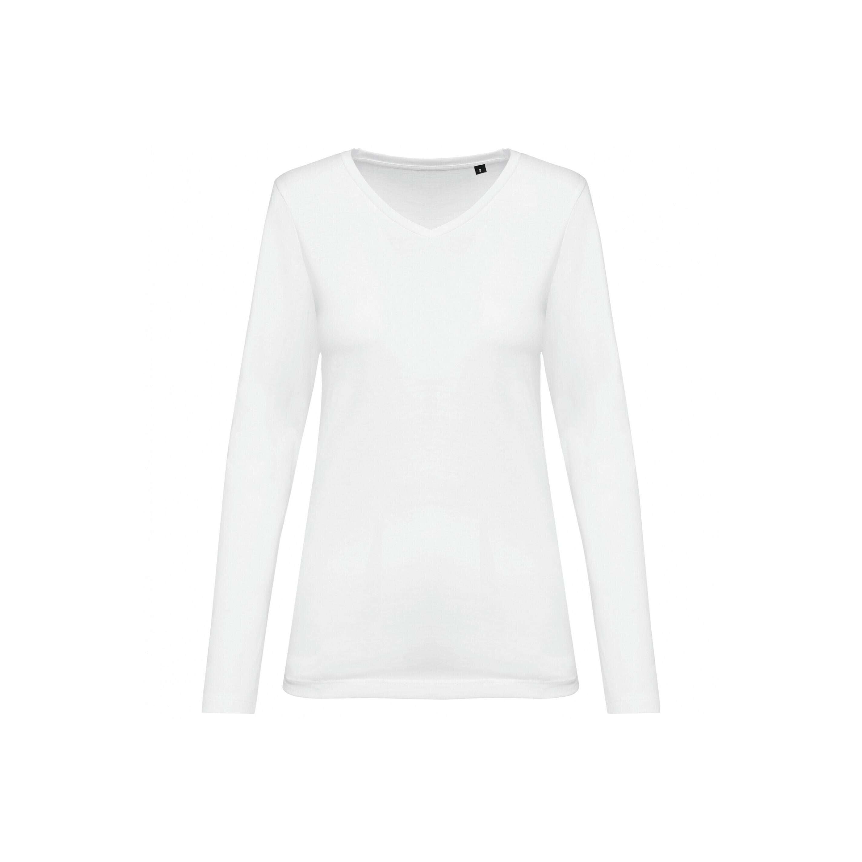 Kariban - T-shirt Manches Longues Suprima Col V Femme Kariban Premium - T-shirt Manches Longues - Blanc - 52 2xl - Decathlon
