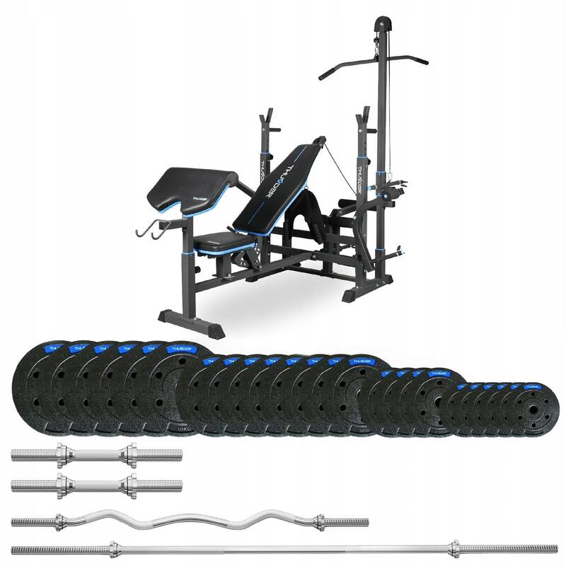 Zestaw kulturystyczny Thunder SET-VIGOR-C-LBG-03 117,5KG z ławką
